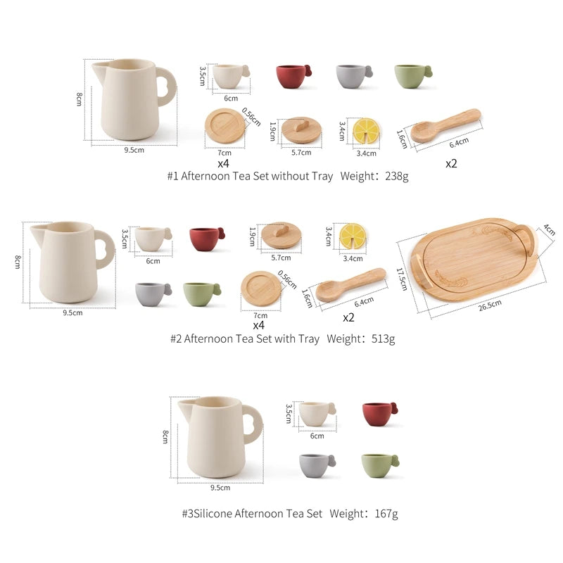 Wooden Montessori Tea Party Set