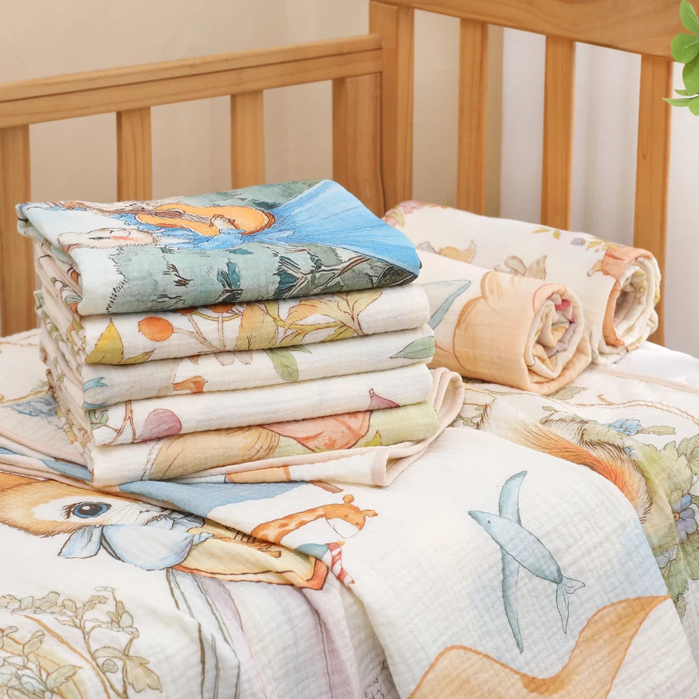 Soft Cotton Gauze Baby Blanket
