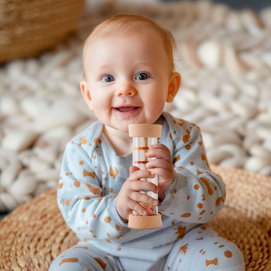 Wooden Montessori Rainmaker Rattle Toy