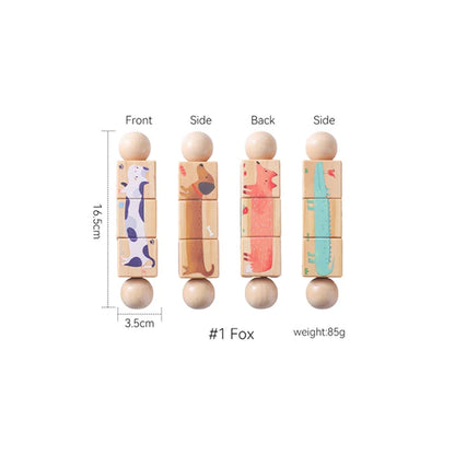 Baby Rattle Set with Silicone & Wooden Teethers