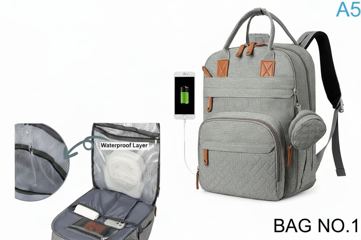 Large Capacity Diaper Backpack