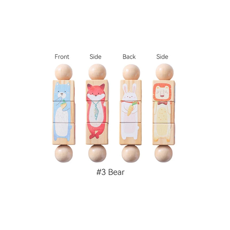 Baby Rattle Set with Silicone & Wooden Teethers