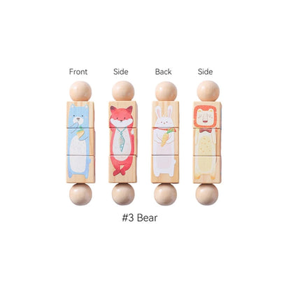 Baby Rattle Set with Silicone & Wooden Teethers