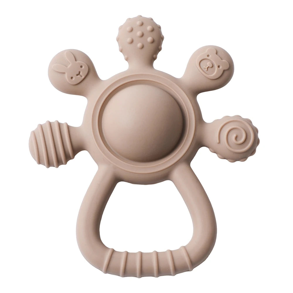 Silicone Baby Teether Rattle