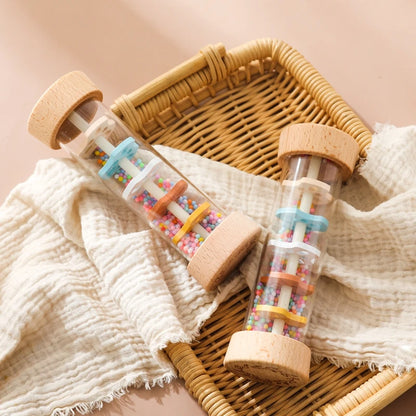 Wooden Montessori Rainmaker Rattle Toy