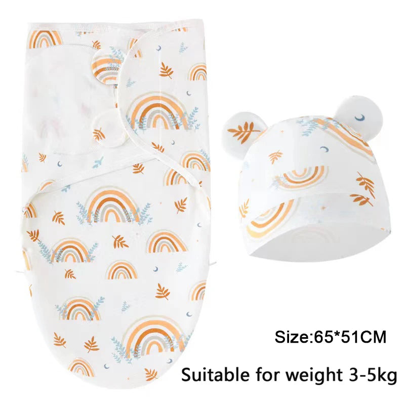 Newborn Swaddle Blanket & Hat Set