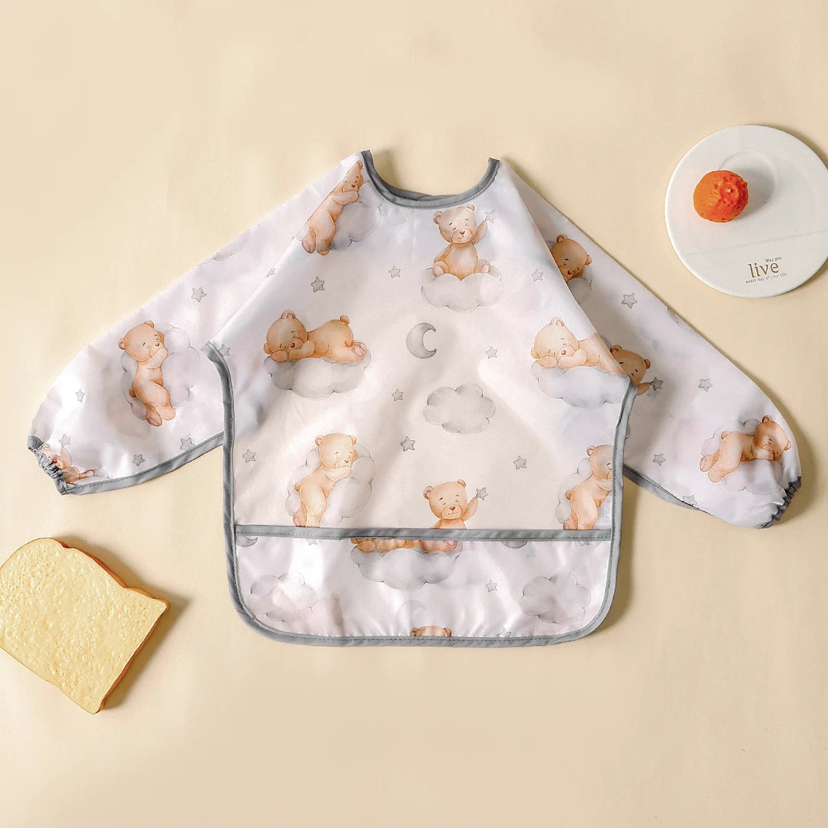 Waterproof Long Sleeve Baby Feeding Bib