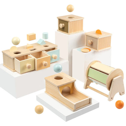 Montessori Spinning Drum Coin Box