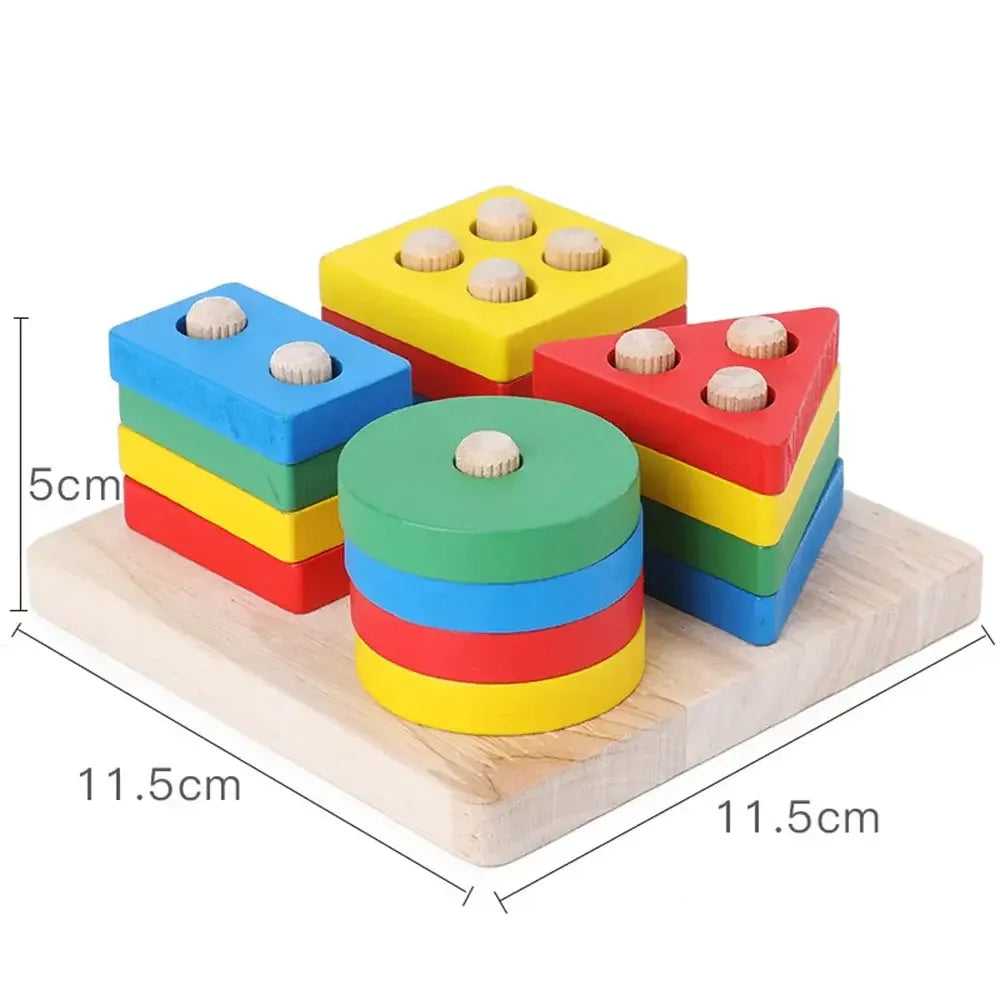 Montessori Wooden Stacking & Sorting Toy
