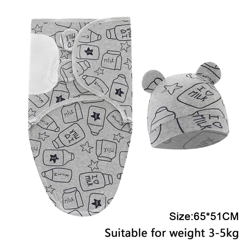 Newborn Swaddle Blanket & Hat Set