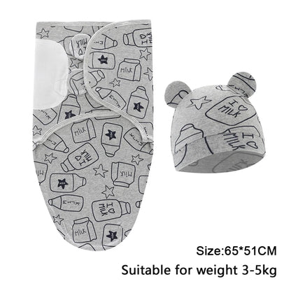 Newborn Swaddle Blanket & Hat Set