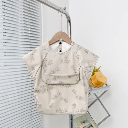 Waterproof Toddler Feeding Apron Bib (Short Sleeve)