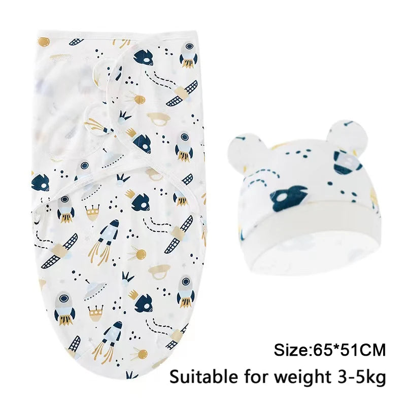 Newborn Swaddle Blanket & Hat Set