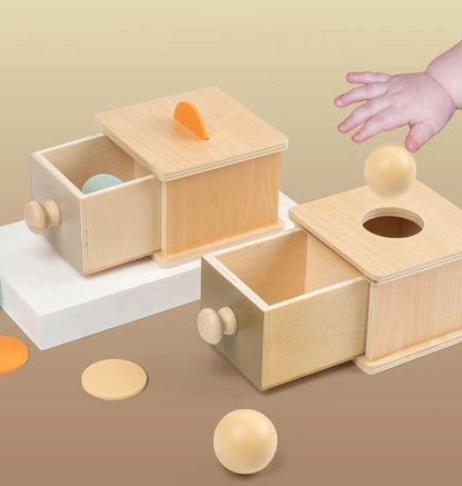 Montessori Spinning Drum Coin Box