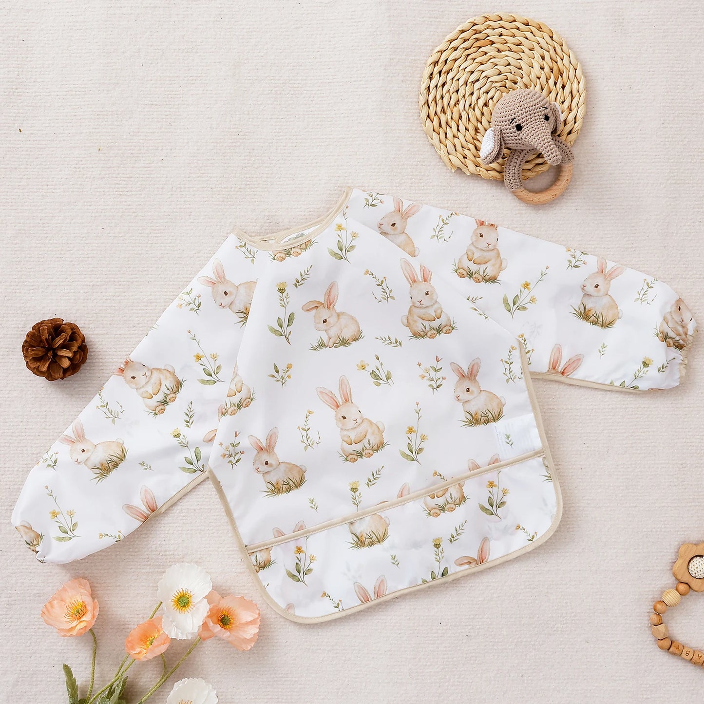 Waterproof Long Sleeve Baby Feeding Bib