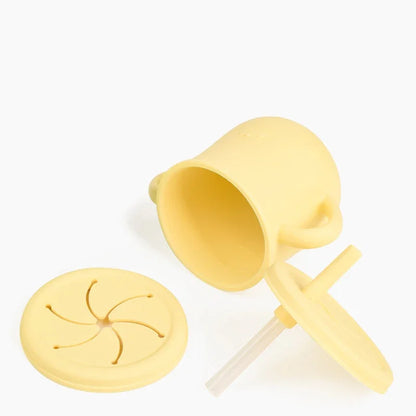 Siliconen babytrainingsbeker en snackbeker 2-in-1