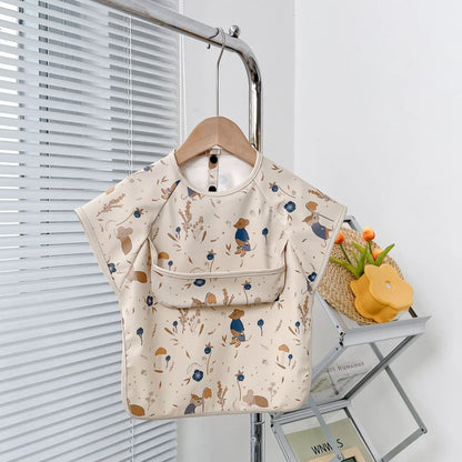 Waterproof Toddler Feeding Apron Bib (Short Sleeve)