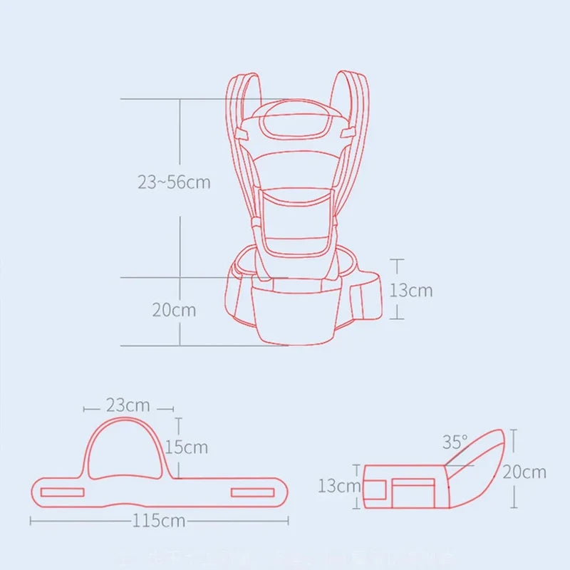 Ergonomic Baby Carrier with Kangaroo Pocket