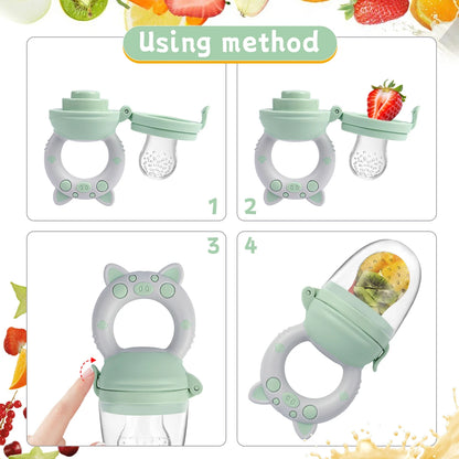 4-Piece Baby Fruit Feeder – Safe Weaning Tool