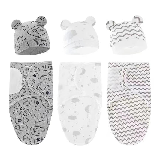 Newborn Swaddle Blanket & Hat Set