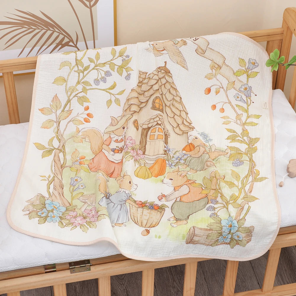 Soft Cotton Gauze Baby Blanket