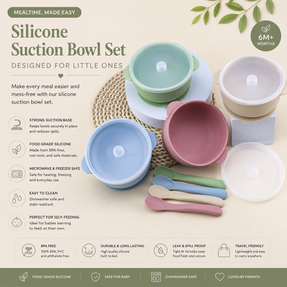 Silicone Suction Bowl Set