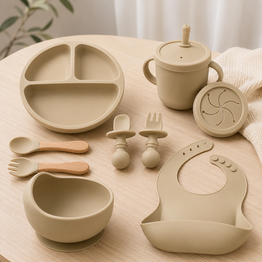 Silicone Baby Feeding Set – Bowl & Utensils