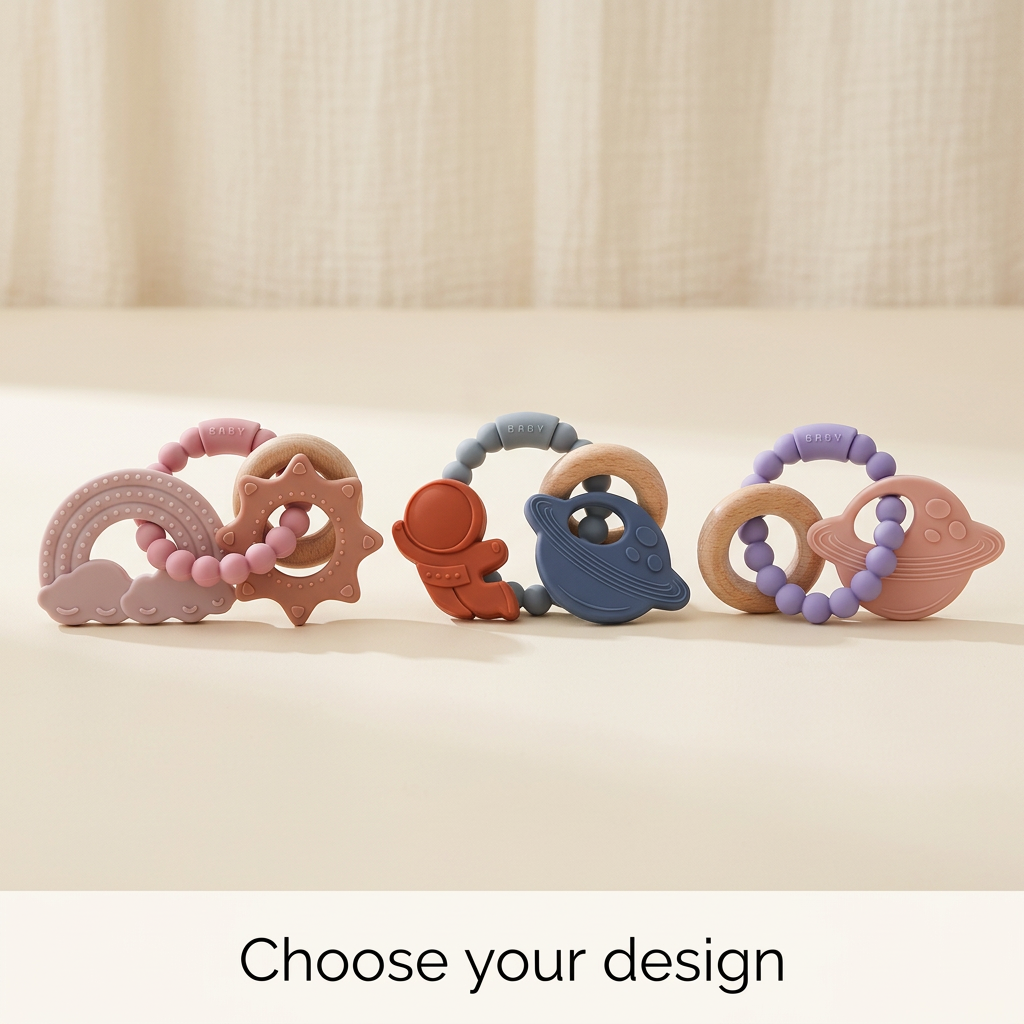 Easy-Grip Silicone Baby Teether redesign