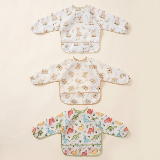 Long-sleeve bibs in a separated layout