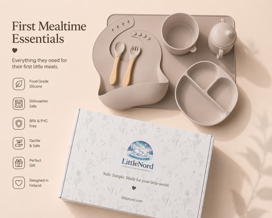Ensemble d'essentiels pour le premier repas