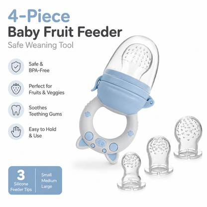 4-Piece Baby Fruit Feeder – Safe Weaning Tool