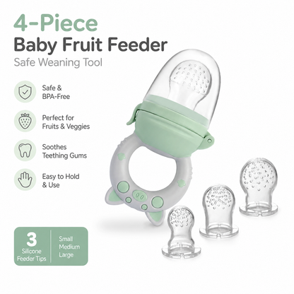 4-Piece Baby Fruit Feeder – Safe Weaning Tool
