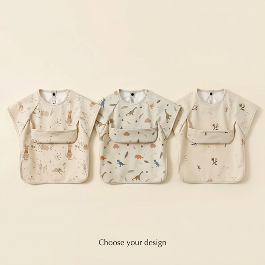 Short-sleeve feeding apron bib design selection