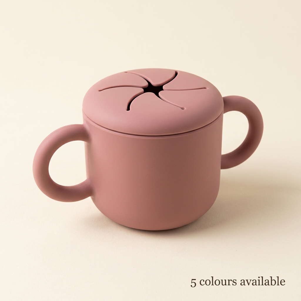 Silicone snack cup redesigned cover