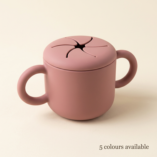 Silicone snack cup redesigned cover